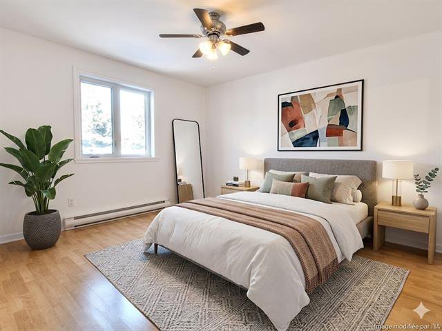 Chambre à coucher : Photo modifié par l'IA Staging