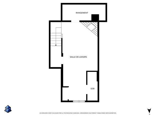 Plan sous-sol section maison.