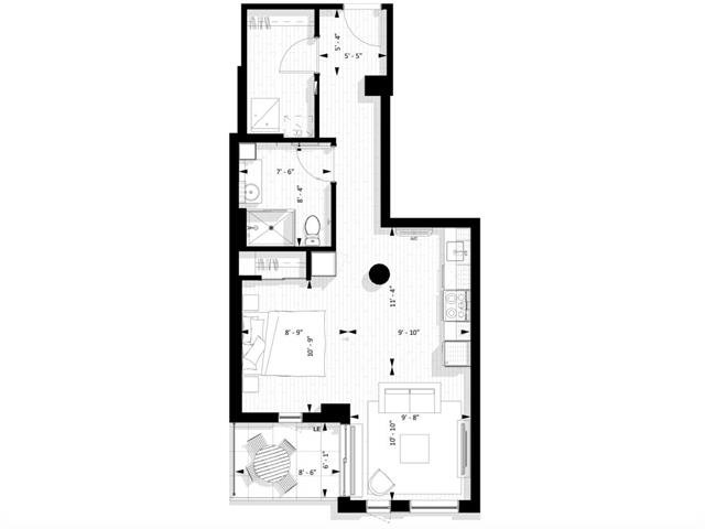 Appartement La Cité-Limoilou (Québec) / Montcalm - 785, Av. de l'Alverne #404