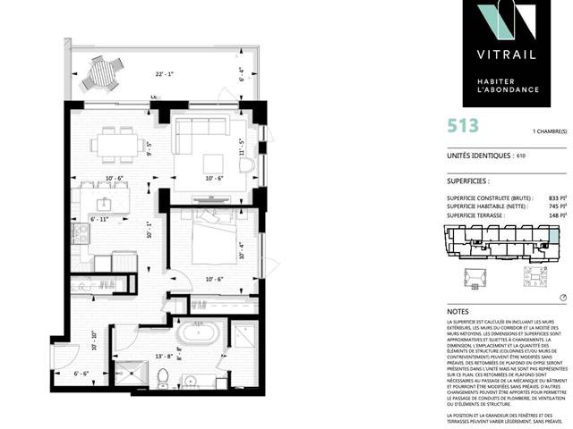 Appartement La Cité-Limoilou (Québec) / Montcalm - 785, Av. de l'Alverne #610