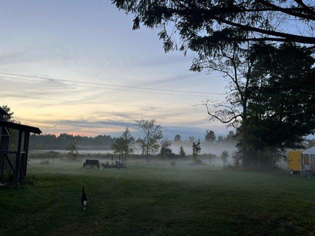 View : To the East, in front of the house.