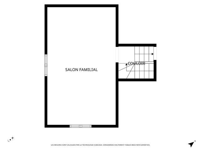 Plan 2D  pièce au dessus du garage