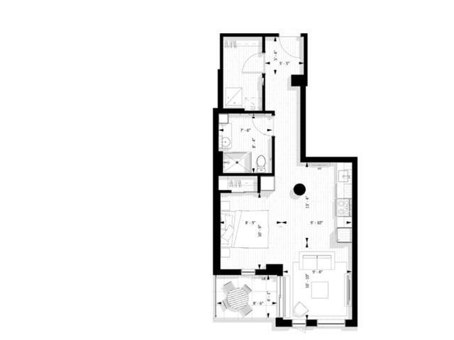 Appartement La Cité-Limoilou (Québec) / Montcalm - 785, Av. de l'Alverne #204